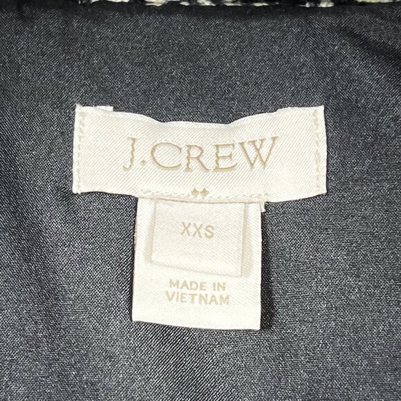J.Crew Herringbone Quilted Vest – Black/White Size XXS - Picture 2 of 5
